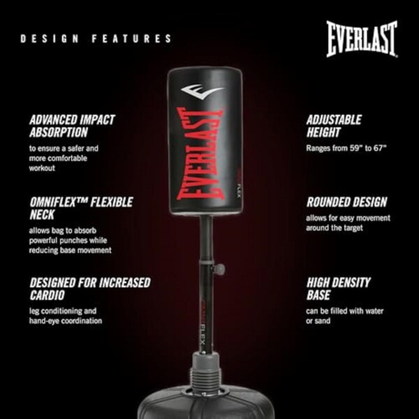 free standing punching bag everlast - kickboxing - level up with dann