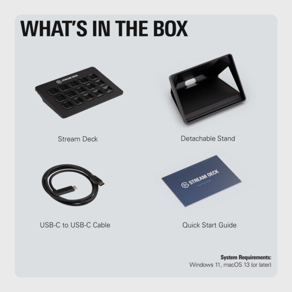 Elgato Stream Deck – 15-Key Custom Control for Creators and Gamers