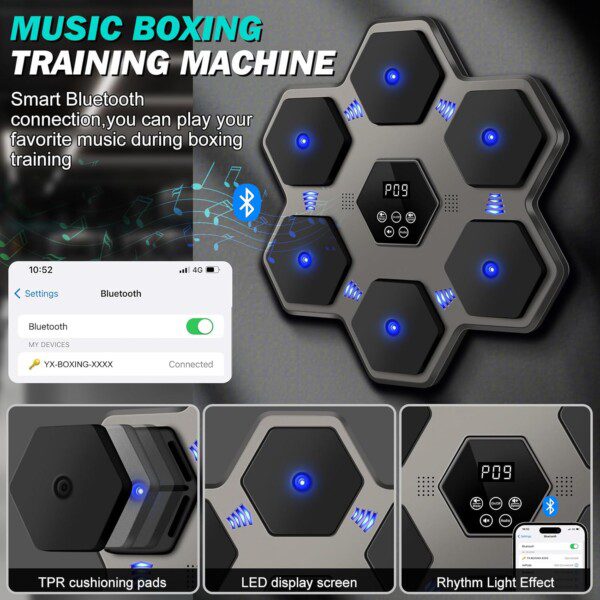 2025 New Music Boxing Machine for Adults,Smart Bluetooth Music Punching Machine