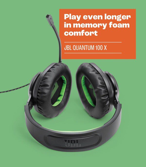 JBL Quantum 100X - Wired Over-Ear Gaming Headset with a Detachable mic