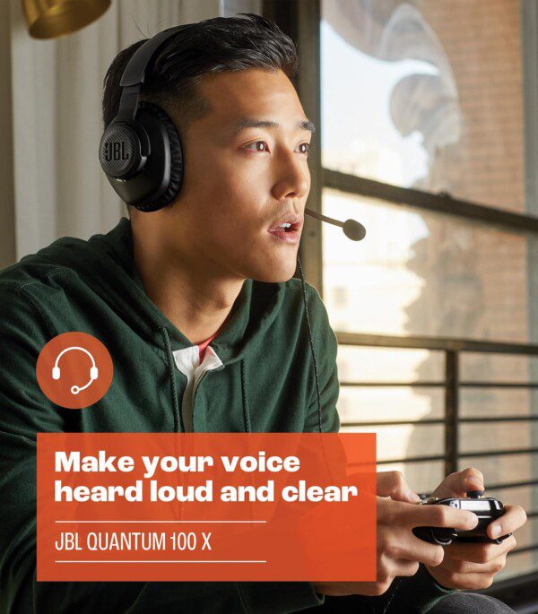 JBL Quantum 100X - Wired Over-Ear Gaming Headset with a Detachable mic